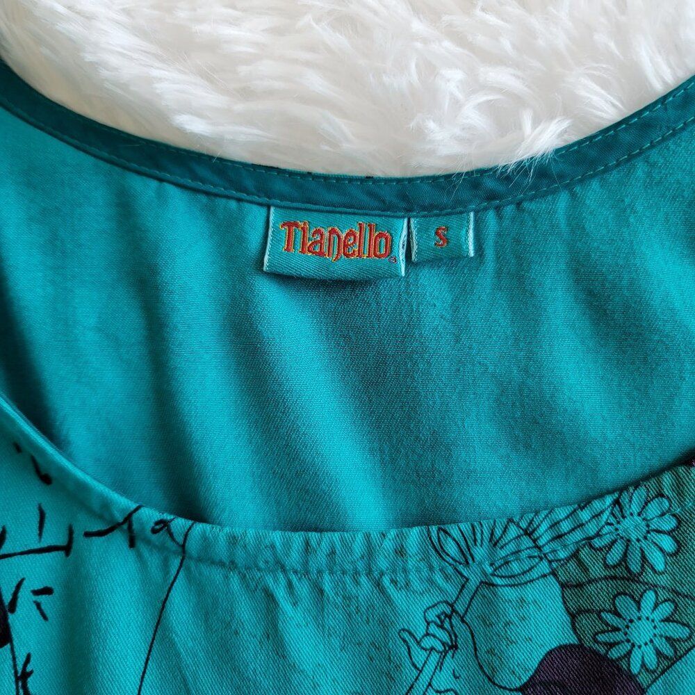 Tianello tank blouse Geisha Japanese Asian print Women Top size Small - Picture 6 of 6